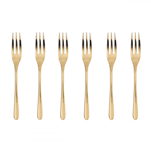 Sambonet Taste - Edelstahl / PVD Gold Kuchengabel-Set 6-tlg.