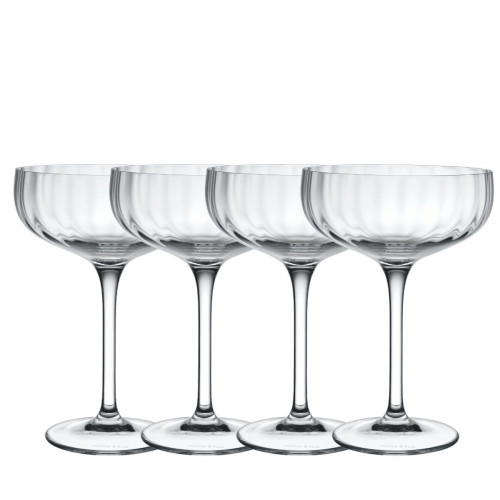 Villeroy & Boch Rose Garden Glas Sektschale Set 4-tlg. 0,12 L