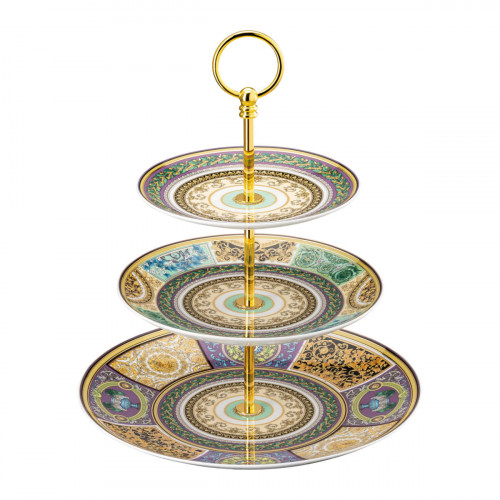 Rosenthal Versace Barocco Mosaic Etagere 3-tlg. 17-21-28 cm