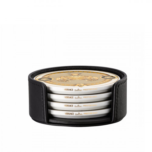 Rosenthal Versace Prestige Gala Untersetzer Set 4-tlg. in Lederbox