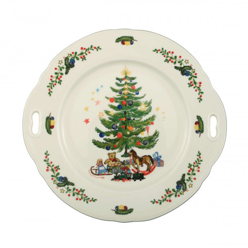 Seltmann Weiden Marie-Luise Weihnachten Kuchenplatte mit Griff 27 cm