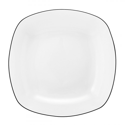 Seltmann Weiden Lido Black Line Suppenteller eckig 21x21 cm