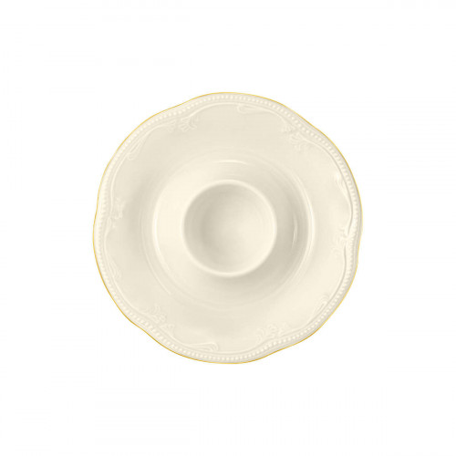 Seltmann Weiden Rubin Cream Goldrand Eierbecher mit Ablage