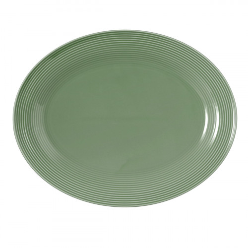 Seltmann Weiden Beat Salbeigrün Servierplatte oval 35x28 cm