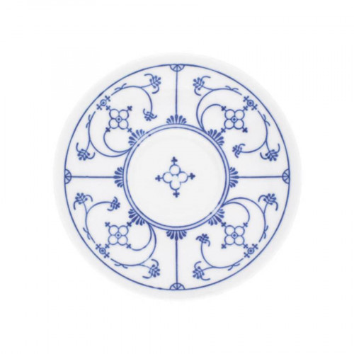 Kahla Blau Saks - Indisch Blau - Stohblumenmuster Kaffeeuntertasse 14 cm
