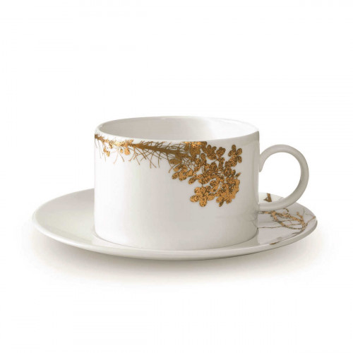 Wedgwood Vera Wang Jardin Kaffeetasse / Teetasse mit Untertasse 15,5 cm