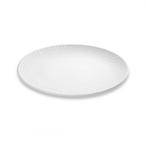 Gmundner Keramik Weißgeflammt Platte oval 33 cm