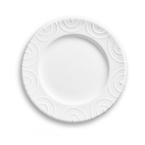 Gmundner Keramik Weißgeflammt Dessertteller / Frühstücksteller Gourmet d: 18 cm / h: 1,8 cm