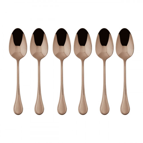 Sambonet Royal - Edelstahl / PVD Kupfer Mokkalöffel Set 6-tlg.