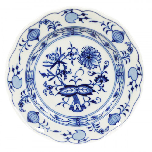 Meissen Zwiebelmuster kobaltblau - weißer Rand Teller 14 cm