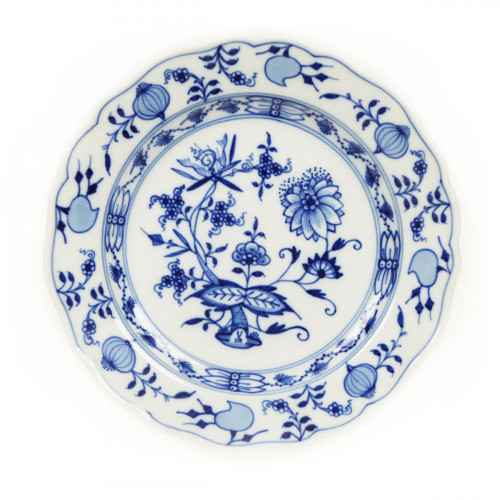 Meissen Zwiebelmuster kobaltblau - weißer Rand Teller 18 cm