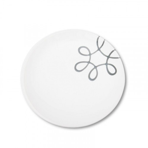 Gmundner Keramik Pur Geflammt Grau Dessertteller / Frühstücksteller Cup d: 20 cm / h: 2,6 cm