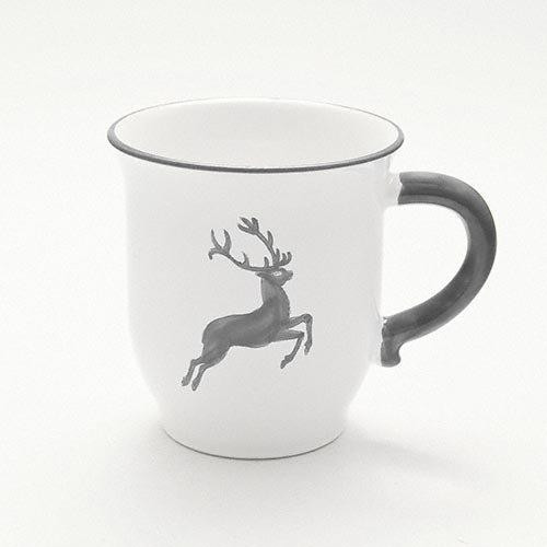 Gmundner Keramik Grauer Hirsch Schokotasse / Schokobecher 0,3 L / h: 9,9 cm