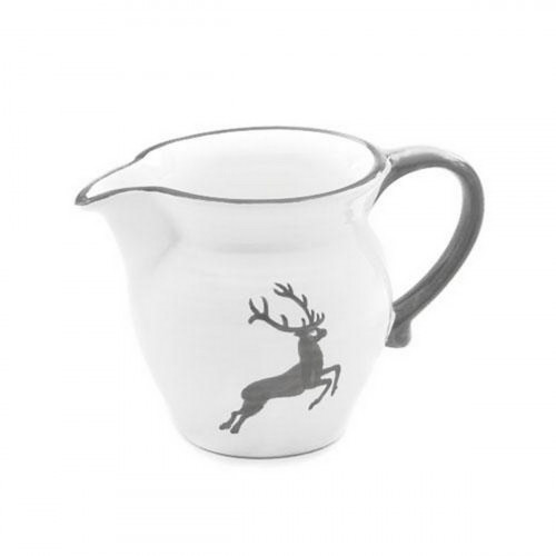 Gmundner Keramik Grauer Hirsch Milchgießer glatt 0,3 L / h: 9,5 cm