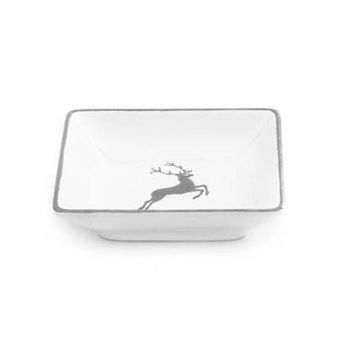 Gmundner Keramik Grauer Hirsch Snackschale 11x11x2,8 cm