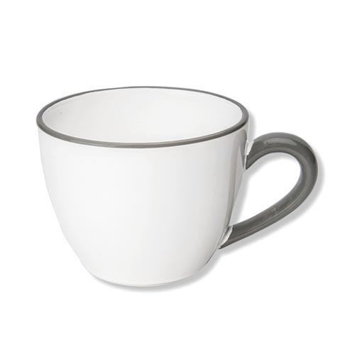 Gmundner Keramik Grauer Rand Tee-Obertasse Maxima Gourmet 0,4 L