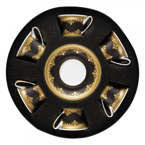 Rosenthal Versace I love Baroque - Nero Teetasse 0,22 L 6x Obertasse / 6x Untertasse