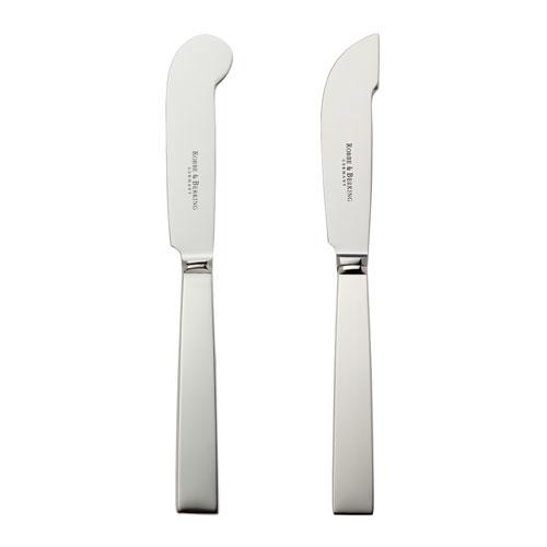 Robbe & Berking Riva 925 Sterling Silber Butter u. Käsemesser m. Stahlklinge
