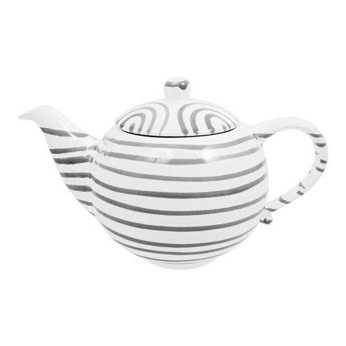 Gmundner Keramik Graugeflammt Teekanne glatt 1,5 L / h: 16,5 cm