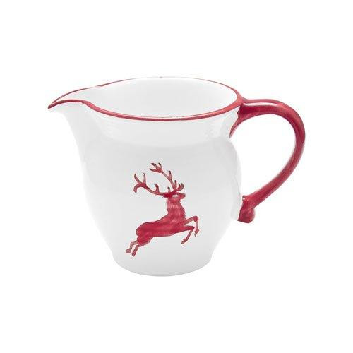 Gmundner Keramik Rubinroter Hirsch Milchgießer glatt 0,3 L / h:9,5 cm