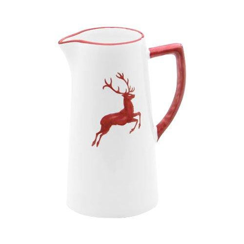 Gmundner Keramik Rubinroter Hirsch Wasserkrug 0,7 L / h: 16 cm