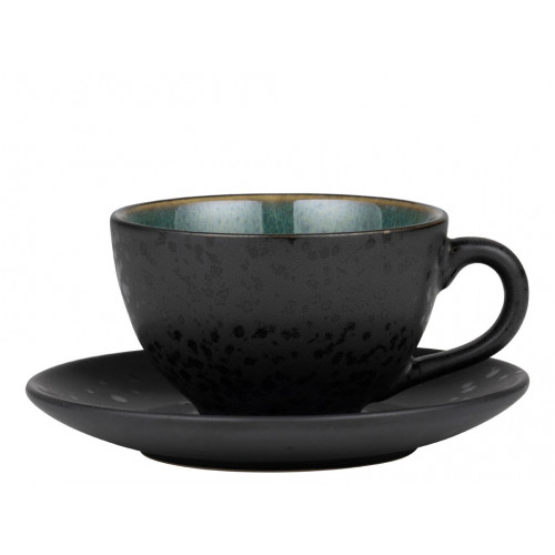 Bitz Gastro black / green Tasse 0,22 L mit Untertasse 2-tlg.