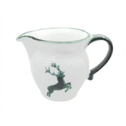 Gmundner Keramik Grüner Hirsch Milchgießer glatt 0,3 L / h:9,5 cm