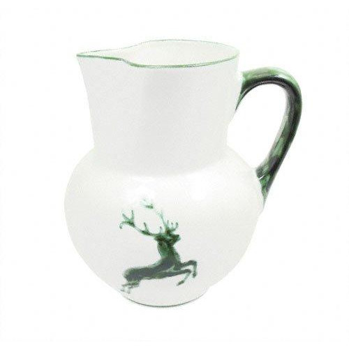Gmundner Keramik Grüner Hirsch Krug Wiener Form 1,5 L / h: 20 cm