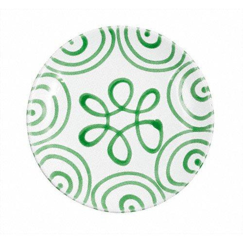 Gmundner Keramik Grüngeflammt Dessertteller / Frühstücksteller Cup d: 20 cm / h: 2,6 cm
