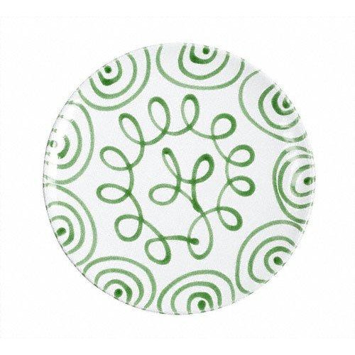Gmundner Keramik Grüngeflammt Speiseteller Cup d: 25 cm / h: 2,8 cm