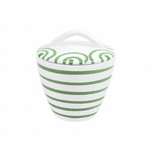Gmundner Keramik Grüngeflammt Zuckerdose Gourmet d: 9 cm / h: 10,5 cm