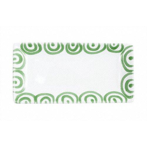 Gmundner Keramik Grüngeflammt Snackschale 22x11x2,7 cm