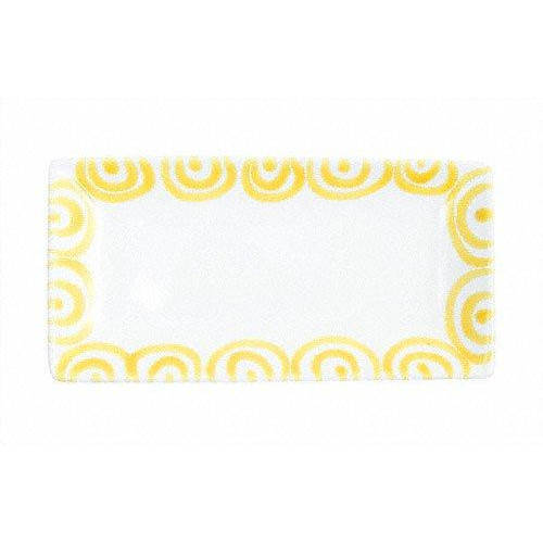 Gmundner Keramik Gelbgeflammt Snackschale 22x11x2,7 cm