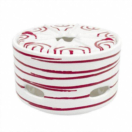Gmundner Keramik Rotgeflammt Stövchen / Teewärmer Glatt d: 14 cm / h: 8,7 cm