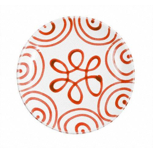 Gmundner Keramik Rotgeflammt Dessertteller / Frühstücksteller Cup d: 20 cm / h: 2,6 cm