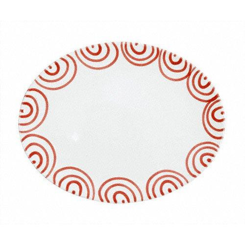 Gmundner Keramik Rotgeflammt Platte oval 33x26x2,5 cm