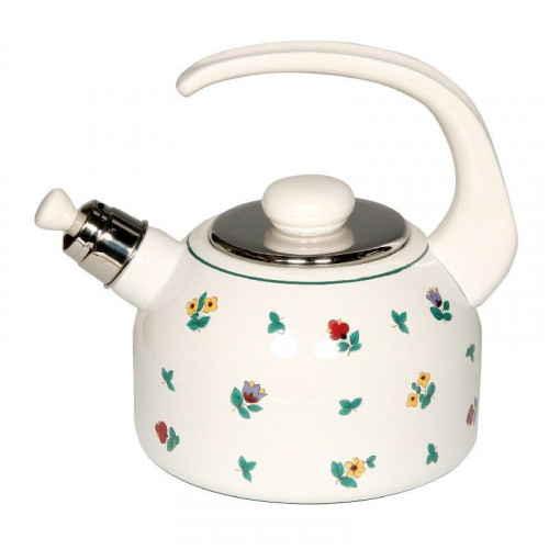 Gmundner Keramik by Riess Streublumen Wasserkessel mit Flöte - Emaille 2,0 L / d: 18 cm