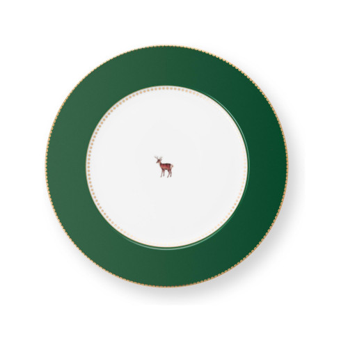 Pip Studio Love Birds Deer Dark Green Speiseteller 26,5 cm