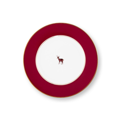 Pip Studio Love Birds Dark Red Brotteller 17 cm