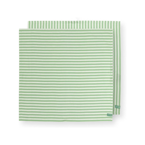 Pip Studio Stripes Textiles Geschirrtüchern Stripes Light Green Set 2-tlg. 65x65cm