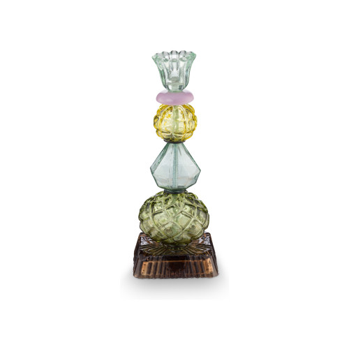 Pip Studio Lily & Lotus Kerzenständer Glas Perlen Grün 23,5 cm