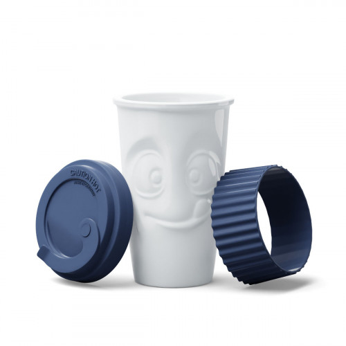 TV Tassen To Go Becher - Lecker Marineblau 0,40 L