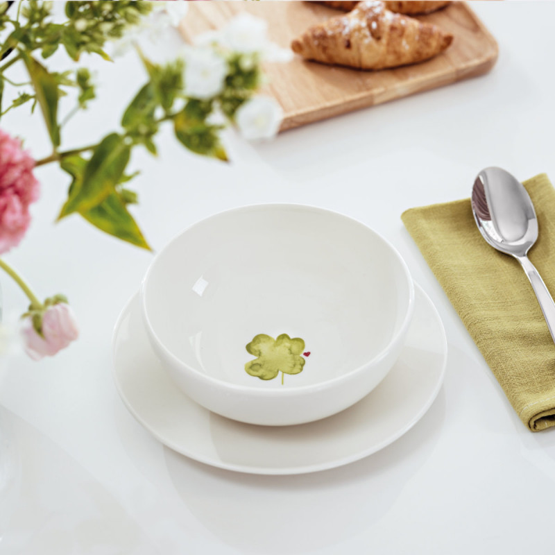 Villeroy & Boch Kaffeebecher „Good Luck“ Mit Kleeblatt – Premium Porzellan, Spülmaschinenfest, 290 Ml