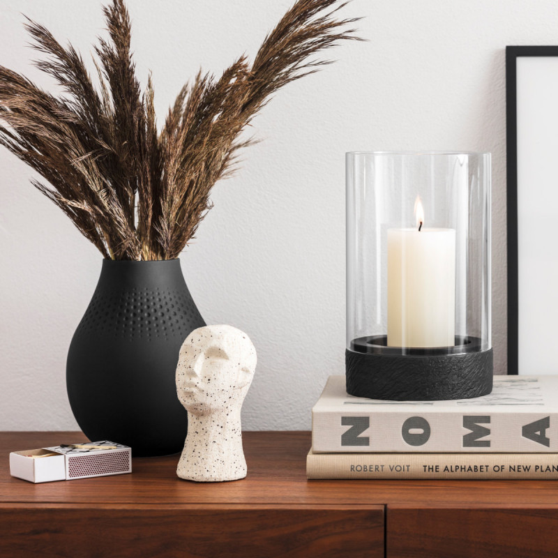 Candeliere Villeroy & Boch Manufacture Rock - Porcellana Premium Effetto Ardesia - Nero - 6,5x6,5x5 Cm - Foto 2