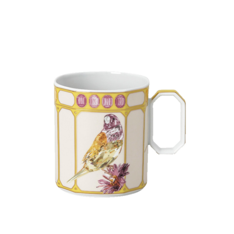 Swarovski x Rosenthal IDYLLIA Finch Yellow Becher mit Henkel 0,39 L
