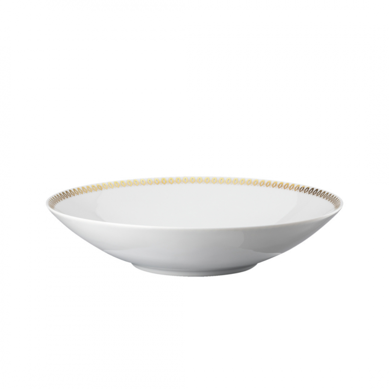 Rosenthal TAC Gropius Skin Gold | Piatto Fondo 24 Cm In Porcellana | Design Bauhaus | 11280-403255-10324