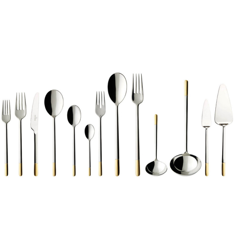 Villeroy & Boch Tafelbesteck 113tlg.Lunch Ella teilvergoldet