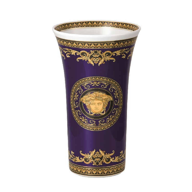 Rosenthal Versace Medusa blue Vase 26 cm