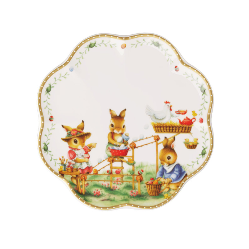 Villeroy & Boch – Annual Easter Edition Jahresteller 2026 Bunt, Oster Teller aus Premium Porzellan mit goldfarbenen Akzenten, Essteller Ostern, Osterdeko, limitiertes Sammlerstück
