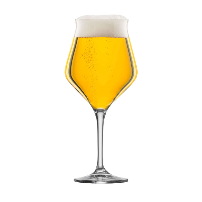 Eisch Craft Beer Experts - 2 Bicchieri Kelch Black 203/12 In Tubo Regalo, Cristallo Fatto A Mano 435 Ml